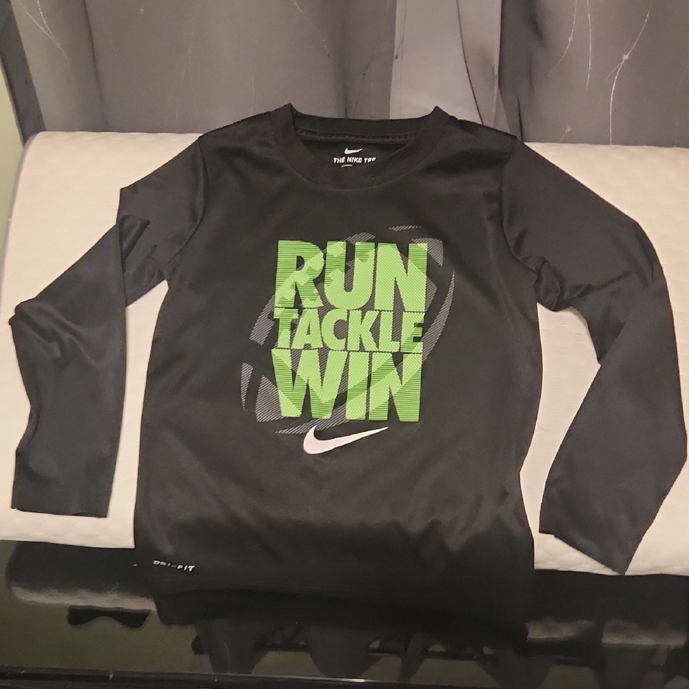 Nike Dri-Fit Kids Black Long Sleeve Shirt